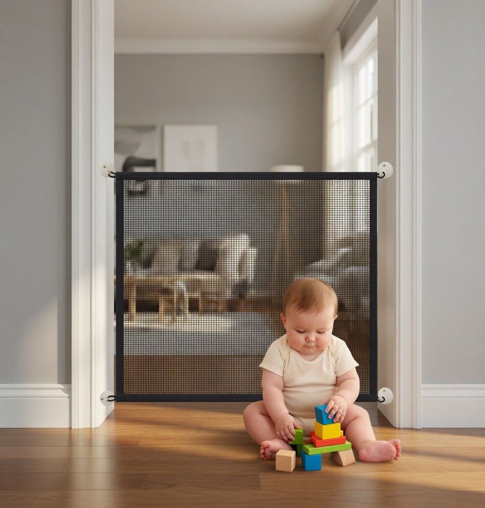 Barrière de Sécurité Bébé Rétractable – Protection Invisible pour la Maison