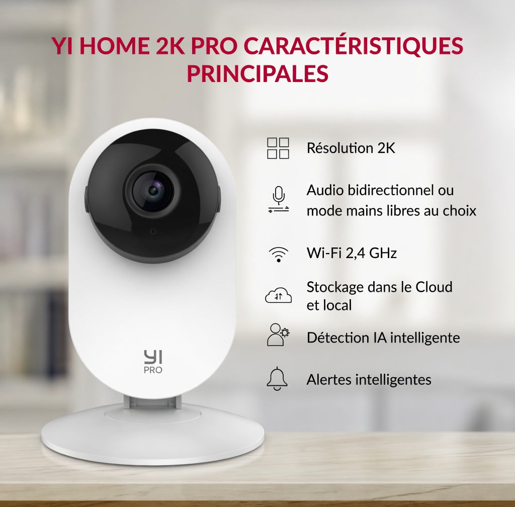 Caméra de Surveillance Intelligente  – Vision Nuit & Contrôle à Distance