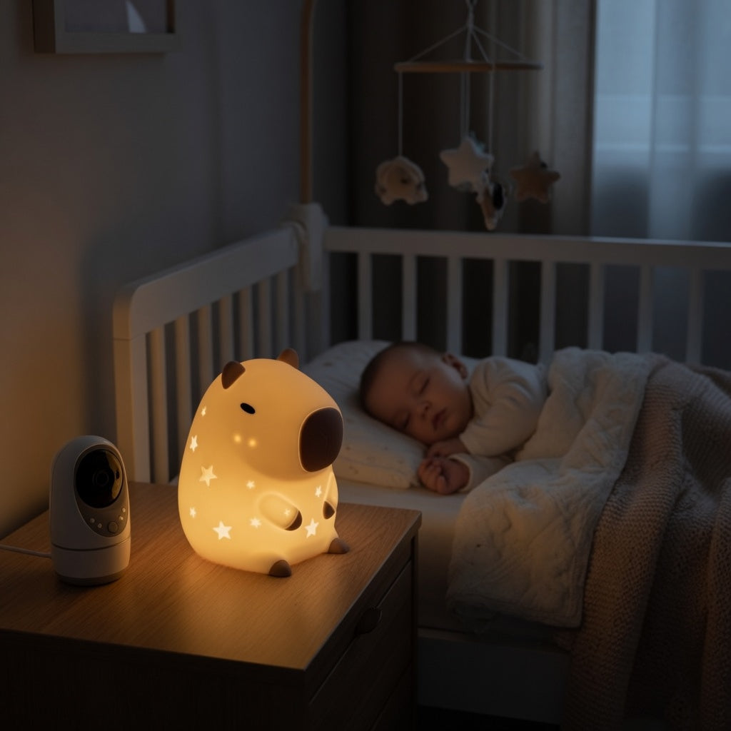 Veilleuse CasaLuma en silicone – Lumière de nuit apaisante pour chambre d’enfant