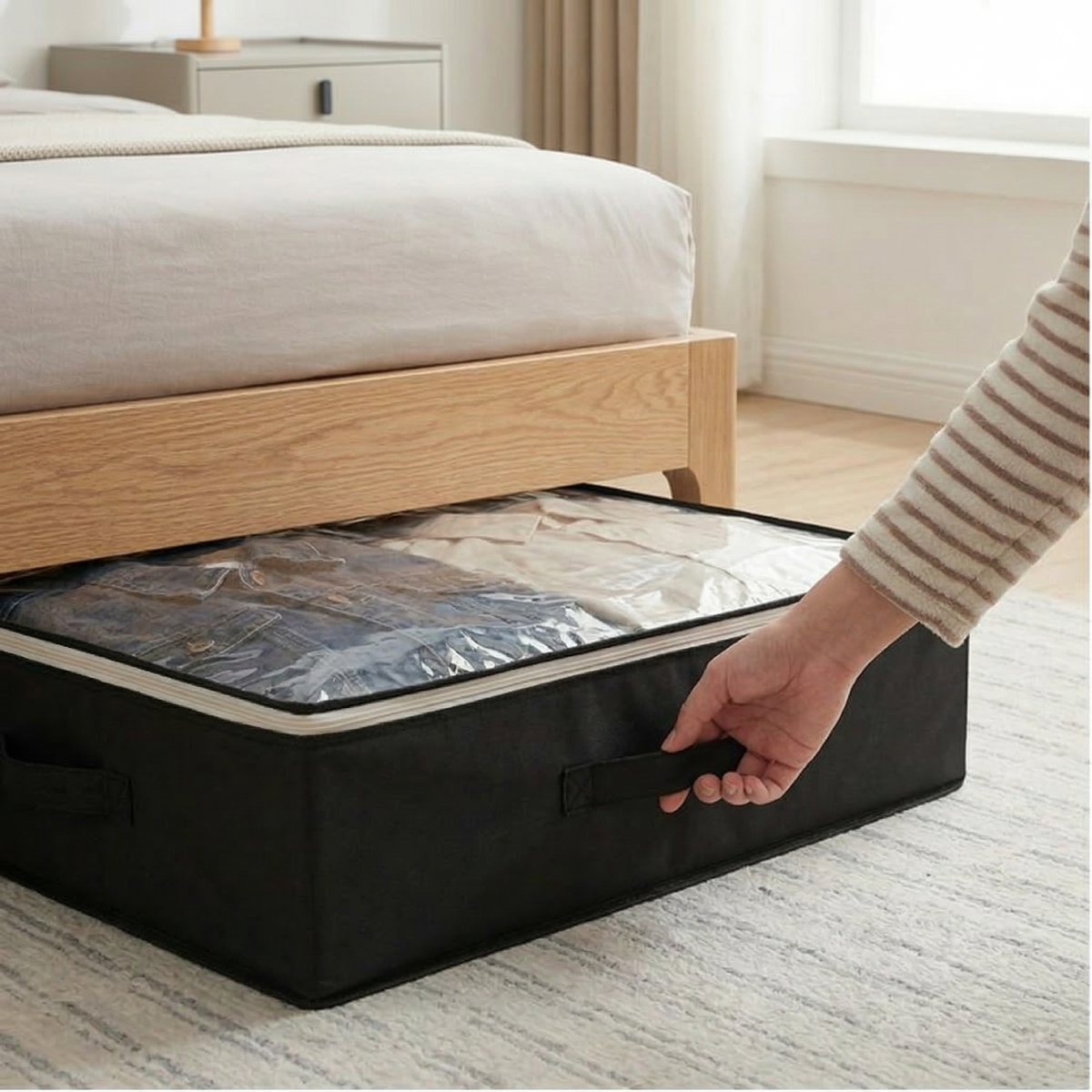 Boîte de Rangement Sous Lit – Organisateur Anti-Poussière