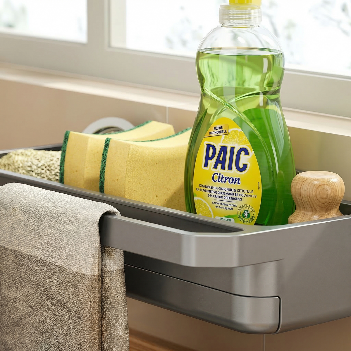 Égouttoir d’Évier Multifonction – Support Éponge et Accessoires