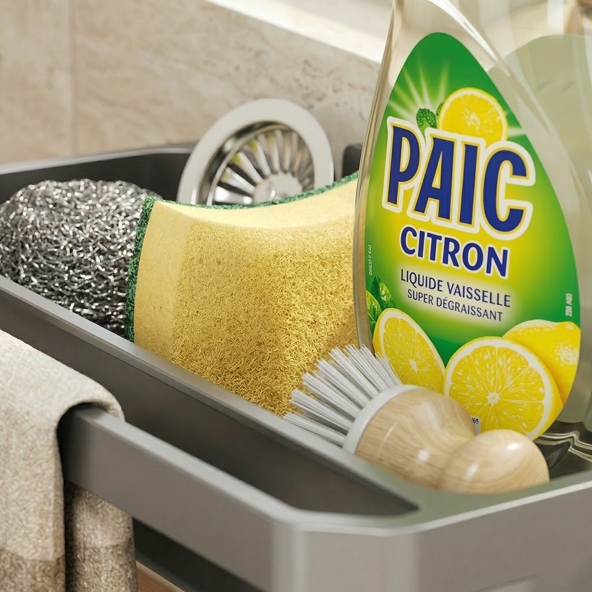 Égouttoir d’Évier Multifonction – Support Éponge et Accessoires