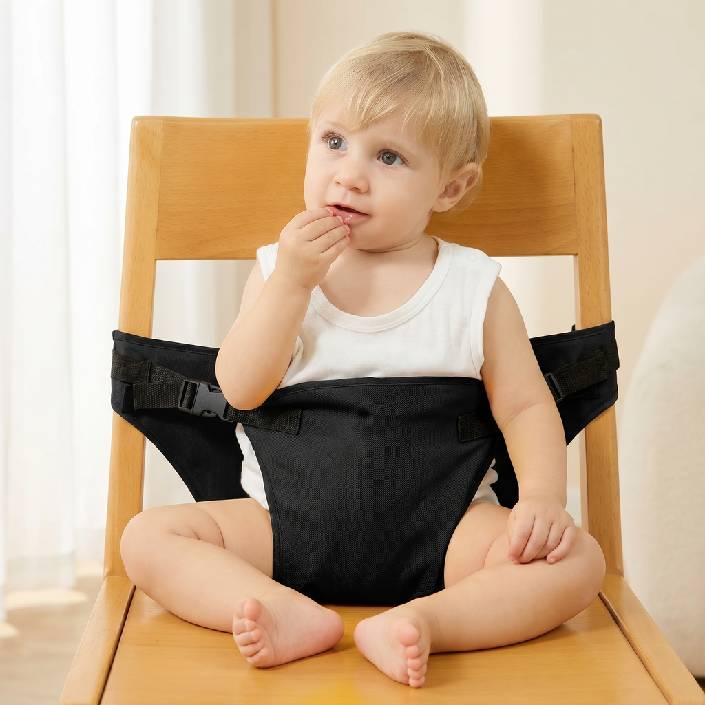 Harnais de chaise bébé portable – Siège de voyage sécurisé pour repas partout
